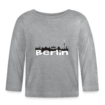 Skyline Berlin - T-shirt manches longues bio Bébé - gris chiné - Devant