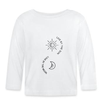 Live sunshine love by moonlight day night - Organic Baby Long Sleeve T-Shirt - white - Front