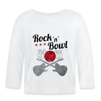 Joueur de bowling cadeau de fans de musique rock bowling - T-shirt manches longues bio Bébé - blanc - Devant