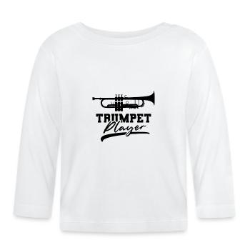 Trompetenspieler Trompeten Trompete Trompeter - Baby Bio-Langarmshirt - Weiß - Vorne