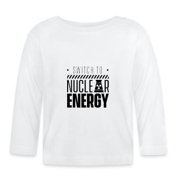 Zu Atomkraft wechseln Kernkraft Atom Kernenergie - Baby Bio-Langarmshirt - Weiß - Vorne