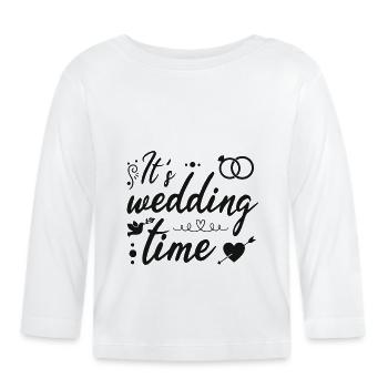 Wedding marriage - Organic Baby Long Sleeve T-Shirt - white - Front