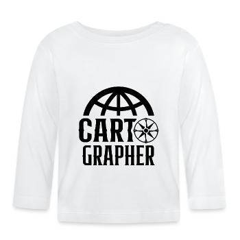 Cartographer Cartographer Cartographer Cartography - Organic Baby Long Sleeve T-Shirt - white - Front