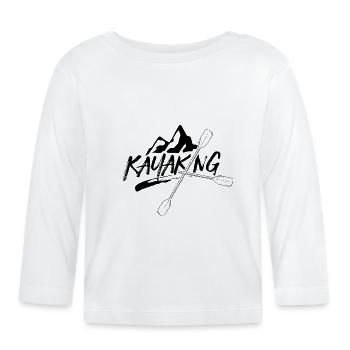 Kayak Kajakfahren Paddelboot Kajakfahrer Kajak - T-shirt manches longues bio Bébé - blanc - Devant