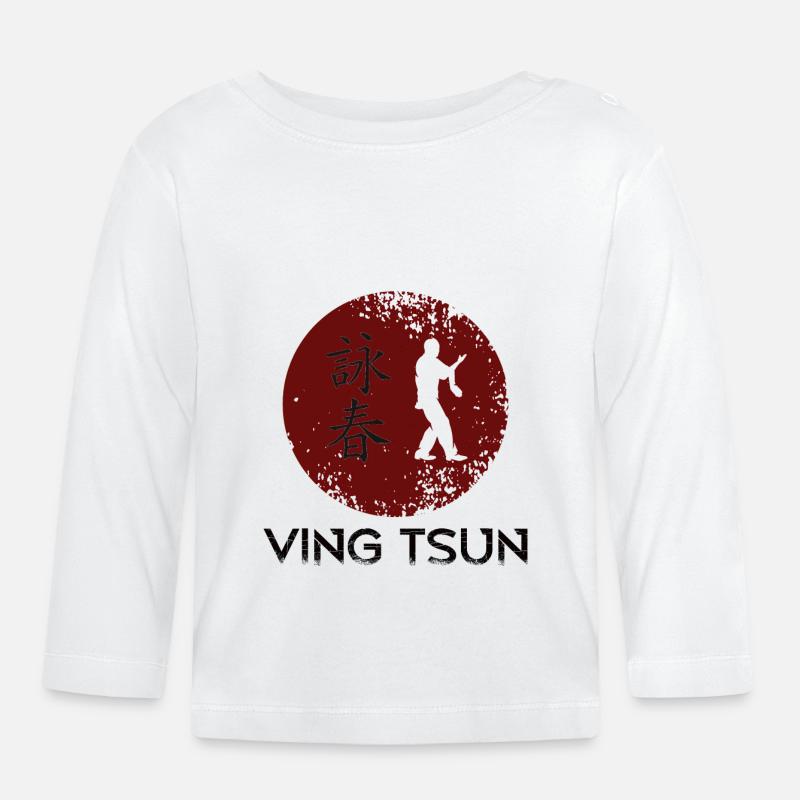 Ving Tsun Kampfsport - Baby Bio-Langarmshirt - Weiß