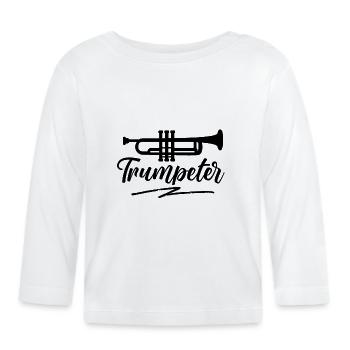 Trompeter Trompeten Trompete Trompetenspieler - Baby Bio-Langarmshirt - Weiß - Vorne
