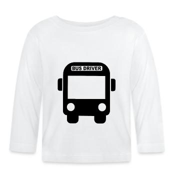 Bus Driver - Enfants chauffeur chauffeur de bus - T-shirt manches longues bio Bébé - blanc - Devant