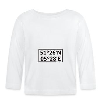 Eindhoven Koordinaten - Baby Bio-Langarmshirt - Weiß - Vorne