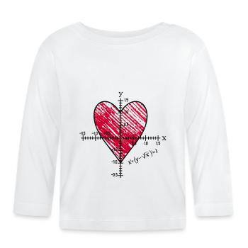 Fonction cardiaque - T-shirt manches longues bio Bébé - blanc - Devant