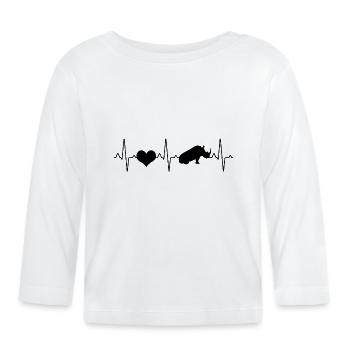 Rhino Heartbeat - T-shirt manches longues bio Bébé - blanc - Devant