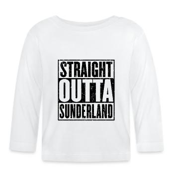 Straight Outta Sunderland - T-shirt manches longues bio Bébé - blanc - Devant