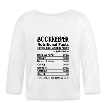 Comptable Nutrition Facts Drôle - T-shirt manches longues bio Bébé - blanc - Devant