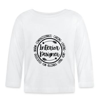 Interior Designer Vintage Gift - Organic Baby Long Sleeve T-Shirt - white - Front