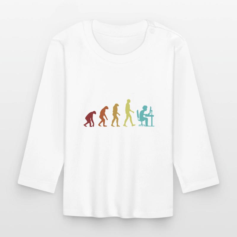 Programmer Evolution Softwareingenieur Coder Baby Bio-Langarmshirt