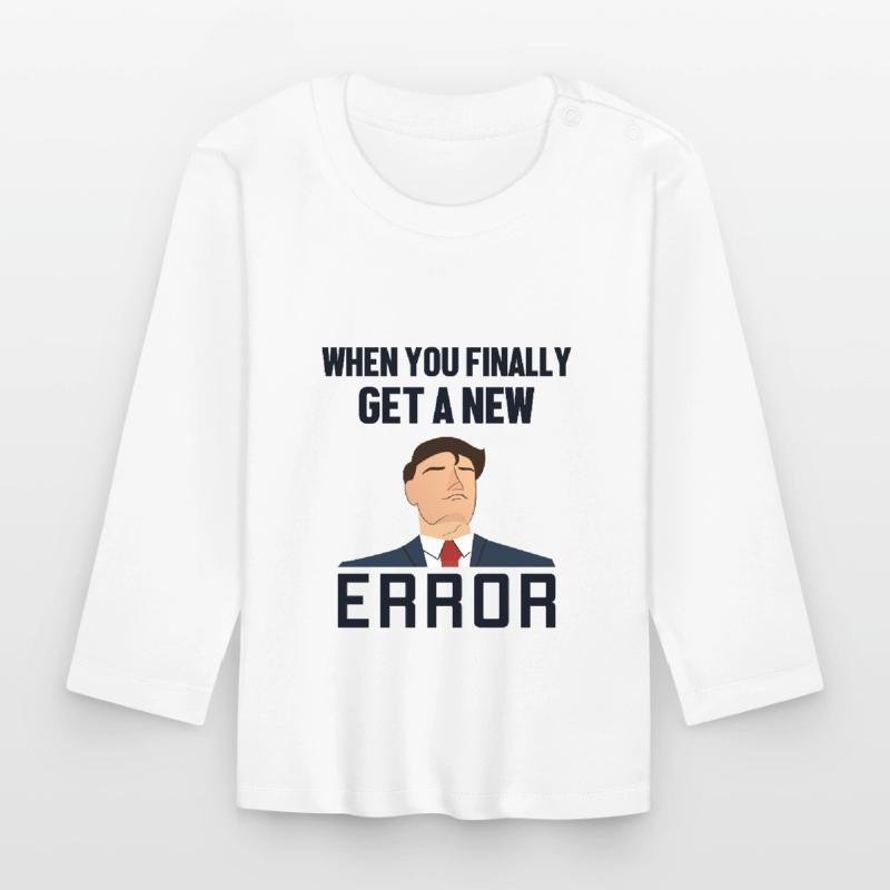 Get a New Error Engineer Full Stack Coder Organic Baby Long Sleeve T-Shirt