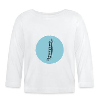 Erbsen - Baby Bio-Langarmshirt - Weiß - Vorne