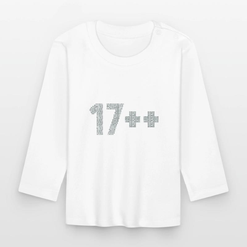 17++ Programmierer Developer Coder 18. Geburtstag Baby Bio-Langarmshirt