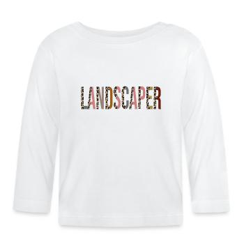 Paysagiste - T-shirt manches longues bio Bébé - blanc - Devant