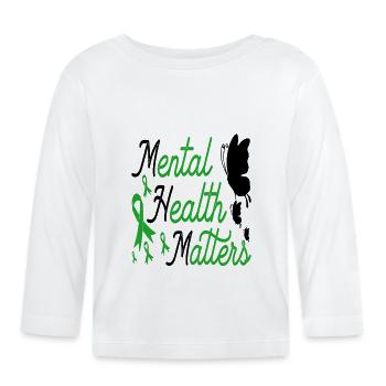 La santé mentale compte Mettre fin à la stigmatisation Santé - T-shirt manches longues bio Bébé - blanc - Devant