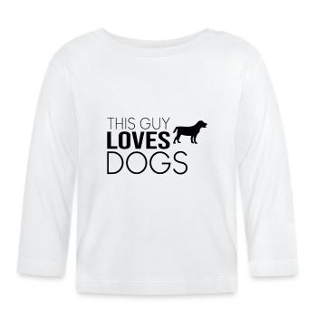 Typ Hund Spruch - Baby Bio-Langarmshirt - Weiß - Vorne