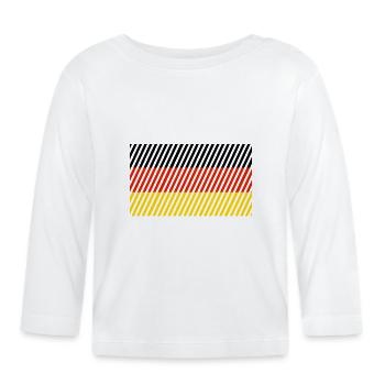 Drapeau de l’Allemagne - T-shirt manches longues bio Bébé - blanc - Devant
