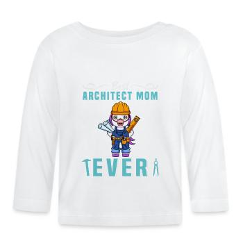Meilleur architecte Maman Jamais Dessin Technique Mère - T-shirt manches longues bio Bébé - blanc - Devant