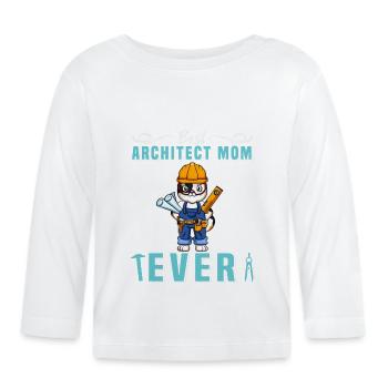 Meilleur architecte Maman Jamais Dessin Technique Mère - T-shirt manches longues bio Bébé - blanc - Devant
