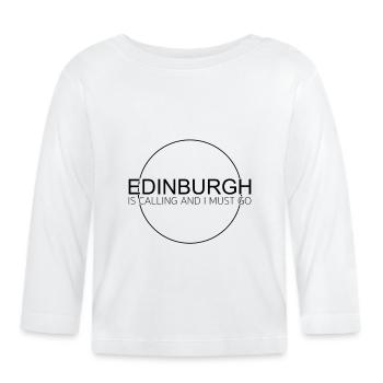Citation d’Édimbourg - T-shirt manches longues bio Bébé - blanc - Devant