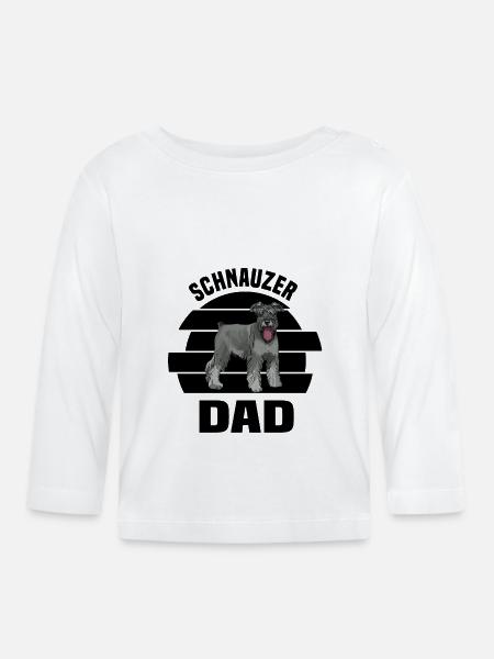 Schnauzer Hunderasse - Baby Bio-Langarmshirt - Weiß