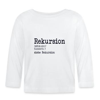 Rekursion Definition Softwareentwickler Coder - Baby Bio-Langarmshirt - Weiß - Vorne