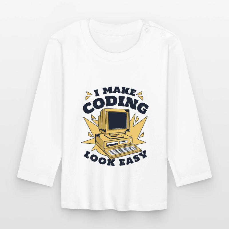 Je rends le codage facile Developer Coder T-shirt manches longues bio Bébé