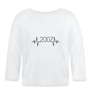 2007 Herzschlag - Baby Bio-Langarmshirt - Weiß - Vorne