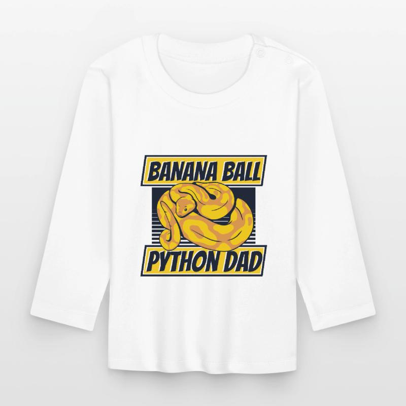 Boule de banane Python Papa Python Serpent Banane T-shirt manches longues bio Bébé
