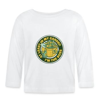 Au moins dans mon jardin potager - T-shirt manches longues bio Bébé - blanc - Devant