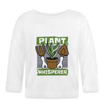 Plant Whisperer allotment garden allotment garden - Organic Baby Long Sleeve T-Shirt - white - Front