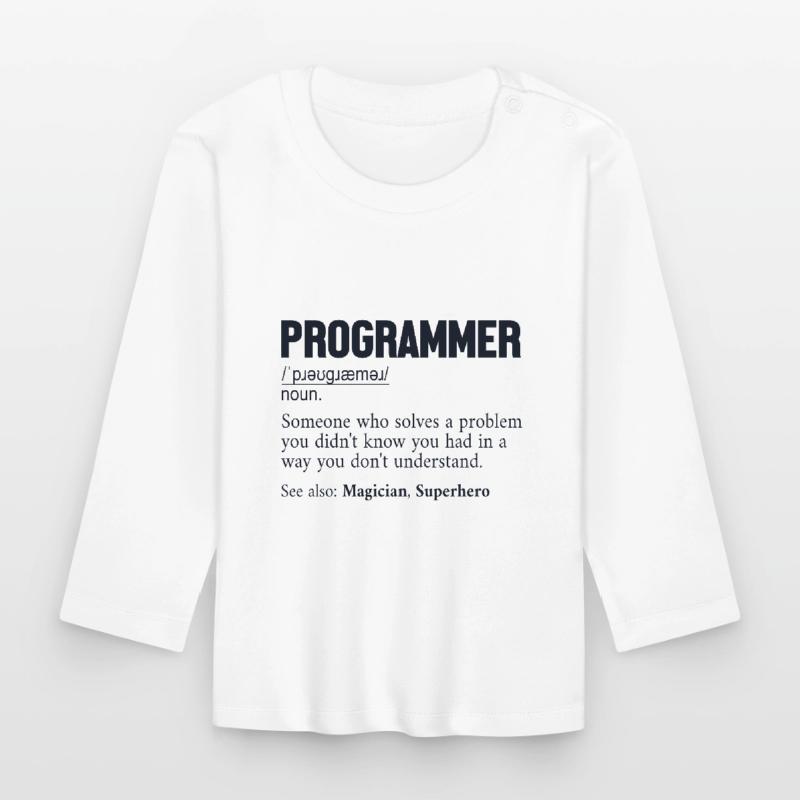 Programmer Definition Software Developer Coder Organic Baby Long Sleeve T-Shirt