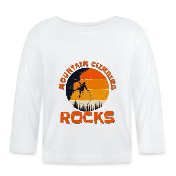 Escalade Rochers Escalade Sportive - T-shirt manches longues bio Bébé - blanc - Devant