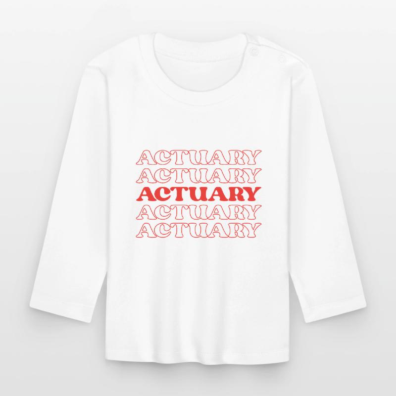 Actuaire Data Scientist Comptable Statistics T-shirt manches longues bio Bébé