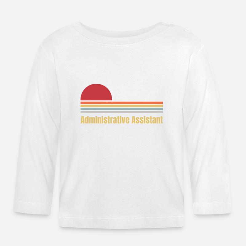 Assistante administrative - T-shirt manches longues bio Bébé - blanc
