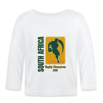 South Africa Rugby Champions 2023 - Organic Baby Long Sleeve T-Shirt - white - Front