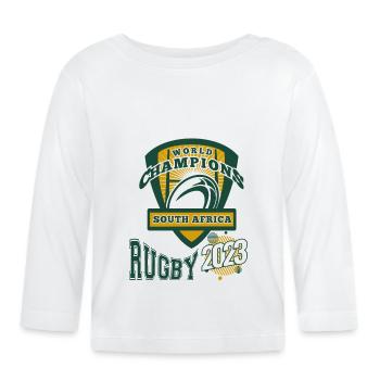 Rugby Champions 2023 South Africa - Organic Baby Long Sleeve T-Shirt - white - Front