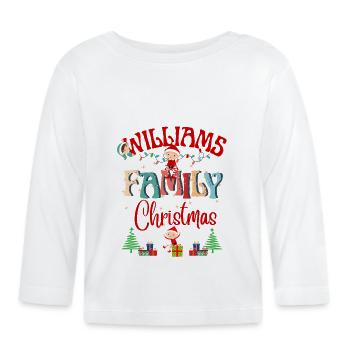Williams Family Christmas Personalized Design - Organic Baby Long Sleeve T-Shirt - white - Front