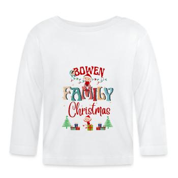 Conception de célébration de la famille Bowen - T-shirt manches longues bio Bébé - blanc - Devant