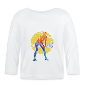 Tennis Coach Tennis Player Tennis Racket Tennis - Organic Baby Long Sleeve T-Shirt - white - Front