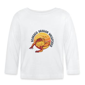 Bearded Dragon Whisperer Pogona Pet Lizard - Organic Baby Long Sleeve T-Shirt - white - Front