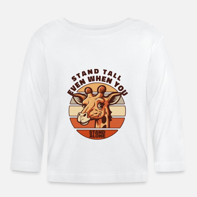 Tenez-vous debout même lorsque vous êtes seul Africain - T-shirt manches longues bio Bébé - blanc