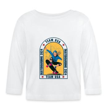 Équipement USA Sport Team Skateboarding 2024 - T-shirt manches longues bio Bébé - blanc - Devant