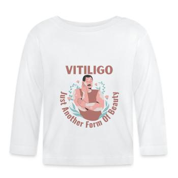 Vitiligo juste une autre forme de beauté modèle masculin - T-shirt manches longues bio Bébé - blanc - Devant