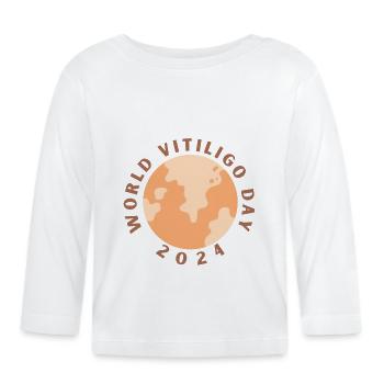 Journée mondiale du vitiligo 2024 - T-shirt manches longues bio Bébé - blanc - Devant