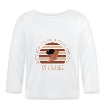 Vitiligo Inspiration Femelle - T-shirt manches longues bio Bébé - blanc - Devant
